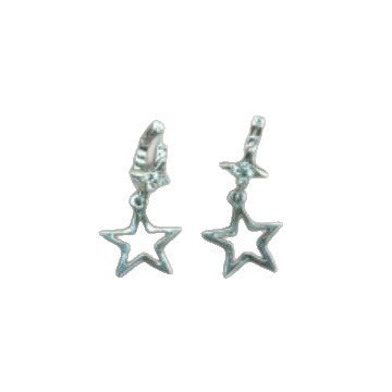 Korean Rhinestone Star Pendant Earrings - view 5