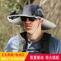 solar fan hat square outdoor camouflage big brim hat uv protection sunshade mountaineering hat