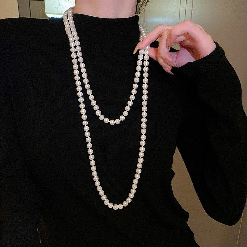 French Irregular Pearl Pendant Necklace - view 10