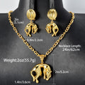 Overseas Western ins Breeze Copper Material 18K Gold Leopard Design Pendant Necklace Earrings Set 2-Piece Set Women Set