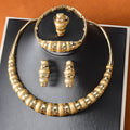 Dubai 18k Gold Plated Pendant Earrings Bangle Ring Jewelry Long Wall Pattern Set India Africa Bride Jewelry
