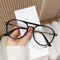 New Pair Bridge Anti-Blue-Light Reading Unisex HD Aviator Frame Older Adults Glasses Fashionable Photochromic Plano