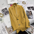 Women's Fall Casual Elegant Blazer + Top 2026 | Casual Blouse - Ginger Yellow