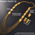 EU/US Import Necklace Earrings Set Ring Set Geometric Banquet Gown Necklace Set Fashionable Versatile Bride Accessory Wholesale