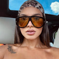 Pilot Big Frame Women Sunglasses Premium Metal Sunshade Glasses Personality Fashionable Driving UV-Proof Sunglasses