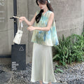 Women's Summer New Chinese Floral Dress + Shirt + Camisole Set 2026