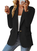 Women's Fall Long Sleeve Blazer + Cardigan 2026 | Layered Cardigan - Wine Red