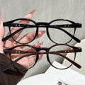 Retro Round Glasses Frame Overseas Unisex Fashionable Anti-Blue Bare Face Wear Jewelry Glasses Contrast Stud Frame