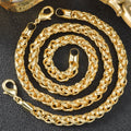 Cross-Border Bold Gold Twist Chopin Chain Necklace Bracelet Set Men Trendy Thick Style Metal Jewelry