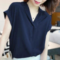 Summer Fashion Slimming Short Sleeve Lapel Collar Cardigan + Shirt
