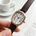 2026 French Classic La Horse Retro Oval Round Small Dial Steel Band Watch Women Light Luxury Premium Watch Wholesale