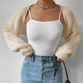 Women's Relaxed Knit Long Sleeve Cardigan 2026 | Layered Cardigan - White