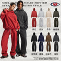 ARTIE Unisex Loose Fit Hooded Fleece-Lined Thick Set - Warmth