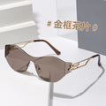 Western Sunglasses One-Piece Rimless Street Snap Cool Avant-Garde Futuristic Sunglasses Live Bestseller Sunglasses