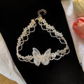 Influencer Super Fairy Clavicle Chain Minimal 3D Butterfly Necklace Niche Design Detail Bead Collar Women Neck With Trendy N6265