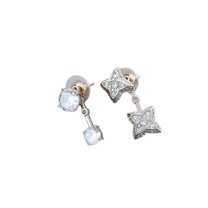 Delicate Round Zircon Stud Earrings - view 5
