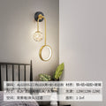 Living room light luxury creative clock wall lamp bedroom bedside background wall lamp technological style decoration charging without wiring
