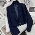 Fall Elegant Petite Cropped Blazer