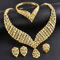 Overseas Premium Bride India Knot Wedding Accessory Necklace Drop Bracelet Ring Jewelry 4th Piece Luxury Set