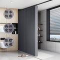 Shower curtain waterproof and mildew-proof curtain without punching invisible partition curtain European style double-sided magnetic imitation linen folding shower curtain