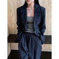 Fall Tencel Linen Cotton Blazer + Pants Set