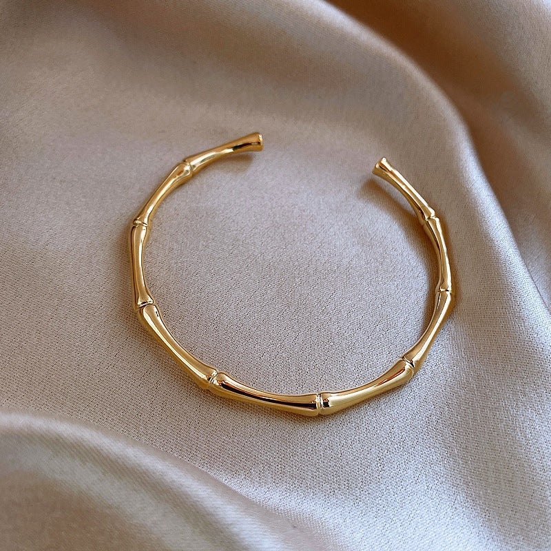 Zircon Bow Open Cuff Bracelet - view 10