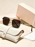 Pair Bridge Men Sunglasses Driving Sun-Proof Trendy Outing Metal Sunglasses Cool Versatile Personality Fashionable Sunglasses