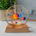 星空宇宙银河3d立体激光彩印内雕水晶球发光小夜灯摆件