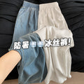 Summer Petite Tencel Drapey Lightweight Loose Elastic Wide Leg Pants + Pants