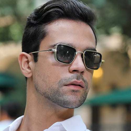KABIR SINGH Steampunk Small Square Frame Men Sunglasses 2025 India Men Sunglasses Export Glasses