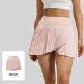 Summer Sporty Slit Fake Two-Layer Pleated Skirt + Short Skirt + Skirt