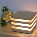 Bedroom ornaments rechargeable wooden night light touch dimming warm small house atmosphere light gift for friends