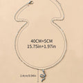 EU/US Import Snake Shape Necklace Unisex Couples Snake Shape Pendant Versatile Retro Snake Pendant Sweater Chain Women N6401