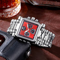 New Mens Watch Fashionable Hip-Hop Multifunction Stylish Waterproof Student Date Steel Band Watch Overseas Wholesale