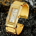 CANSNOW New Cross-Border Rhinestone Long Square Dial Niche Luxury Quartz Watch TK Live Watch