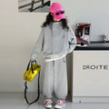 Girls' Trendy Hoodie Cardigan Set - Sports