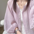 Summer Korean Long Sleeve Sun-Protection Lightweight Loose Cardigan + Shirt + Jacket