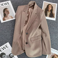 Women's Fall Casual Elegant Blazer + Top 2026 | Casual Blouse - Ginger Yellow
