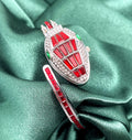 2023 New Bestseller Rhinestone Snake Bangle Watch Snake Shape Bracelet Quartz Open End Watch Cross-Border Hot Sale