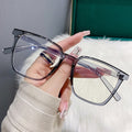 Prescription Finish Item Glasses Unisex Artsy Retro Square Trendy Student Bare Face Anti-Blue Plano Fashionable Prescription Sunglasses