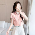 Summer Korean Versatile Chiffon Short Sleeve Lightweight Loose Shirt