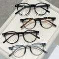 Retro Round Glasses Frame Overseas Unisex Fashionable Anti-Blue Bare Face Wear Jewelry Glasses Contrast Stud Frame