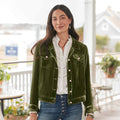 Women's Workwear Velvet Cropped Jacket + Top 2026 | Trendy Jacket - Soft Pink