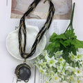 EU/US Import New Fashionable Retro Ethnic Style Bohemian Necklace Rhinestone Cat-Eye Stone Necklace Sweater Chain