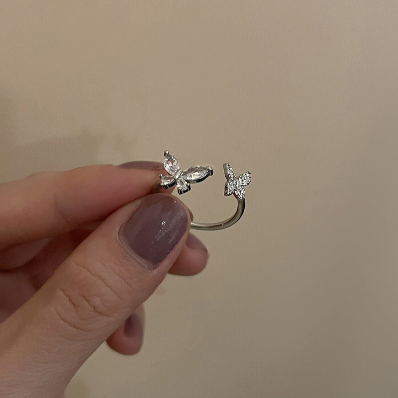 Minimalist Silver-Tone Open Ring - view 11