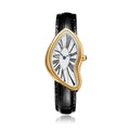 Vintage Unique-Shaped Watch Men Melted Twisted y2k Unique-Shaped Men Fashionable Premium ins Niche Design Quartz Watch