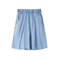 Women's Tencel Denim High Waist 5-Pocket Shorts