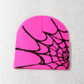 spider web y2k foreign trade knitted hat european and american hat trend winter hat jacquard special
