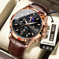 Swiss Brand Mens Watch Month Mutual Multifunction Chronograph Time Size Watch Quartz Watch Live Export Bestseller Drop Ship