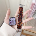 Fits appIeiwatch123456789 Resin Band Bracelet Beaded Chain Apple Band Fashionable Universal Type